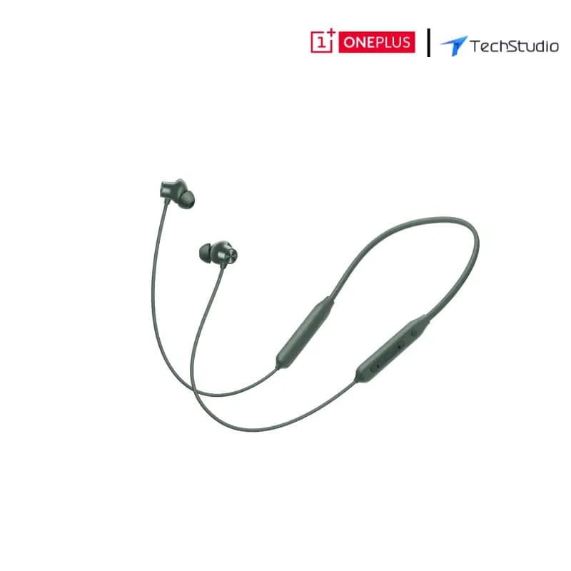 OnePlus Bullets Wireless Z2 ANC Bluetooth Neckband - 45dB Active Noise Cancellation - Green