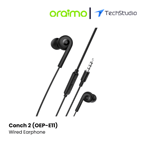 Oraimo Conch 2 OEP-E11 In-Ear 3.5mm Wired Earphone - Black