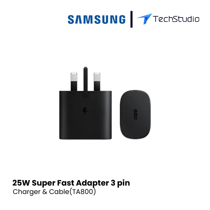 Samsung TA800 25W PD Super Fast travel Adapter 3 pin -TA800 - Black