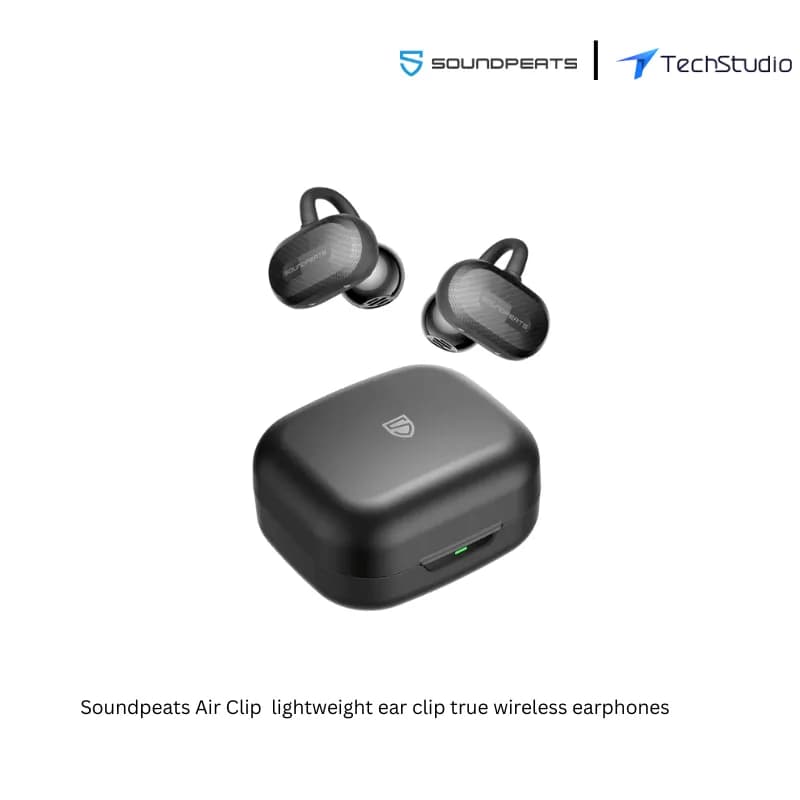 Soundpeats Air Clip lightweight ear clip true wireless earphones - Black