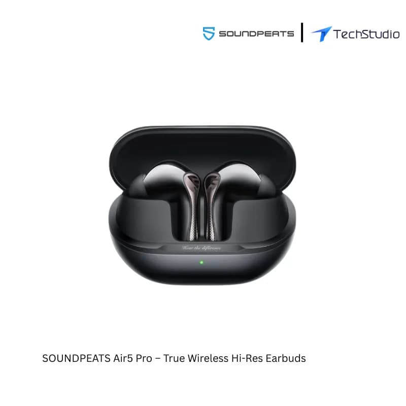 SOUNDPEATS Air5 Pro – True Wireless Hi-Res Earbuds with Adaptive ANC - Black