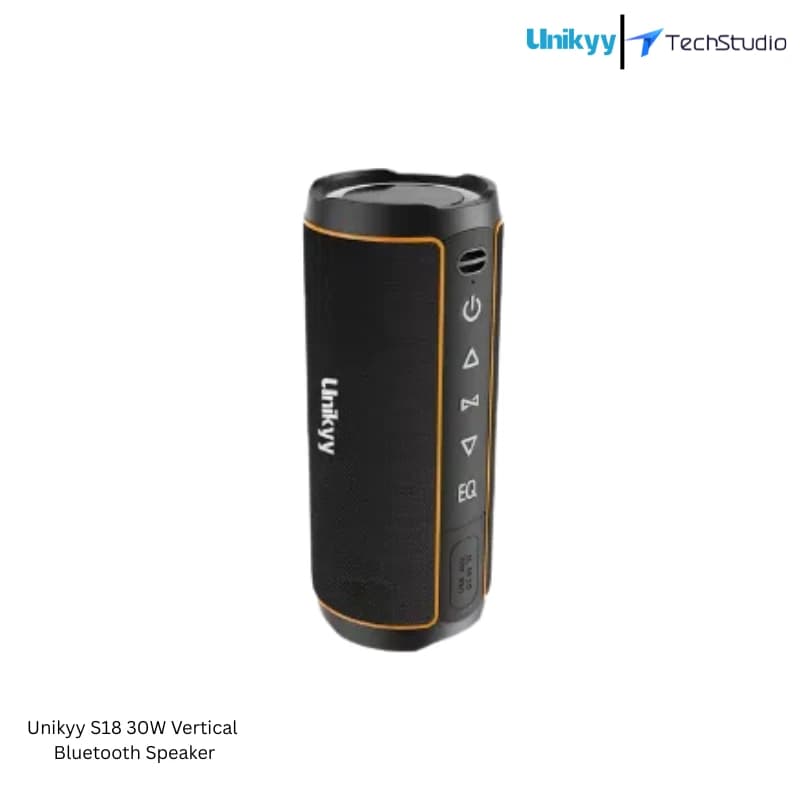 Unikyy S18 30W Vertical Bluetooth Speaker Price in BD | Tower Design - Black