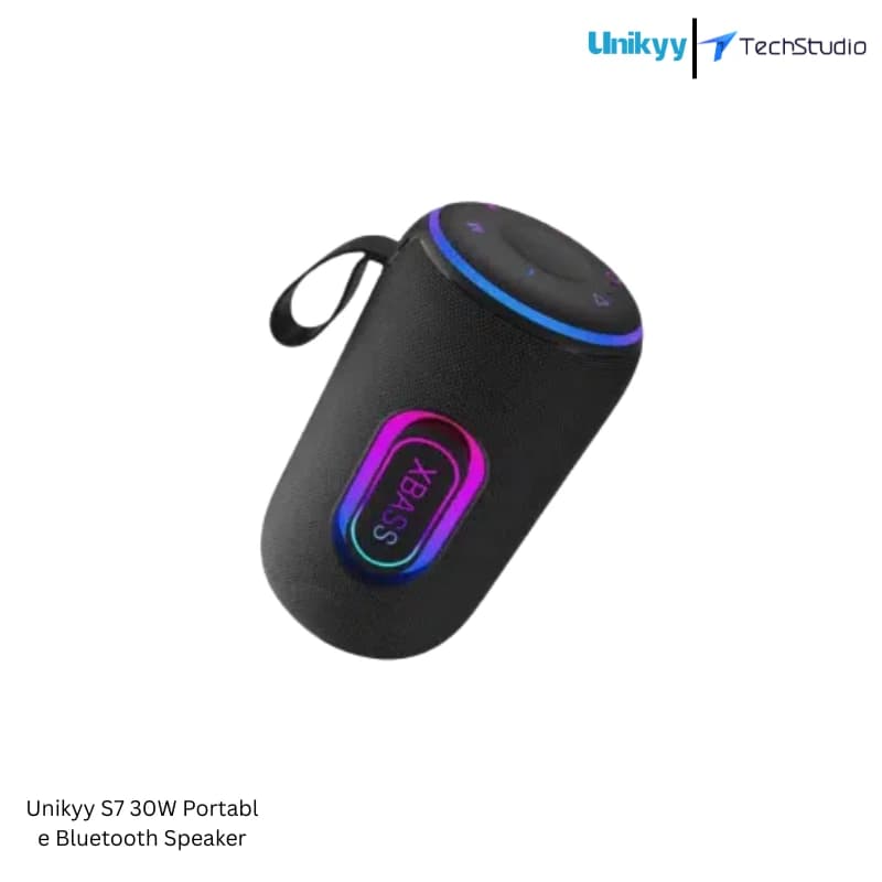 Unikyy S7 30W Portable Bluetooth Speaker Price in BD | XBASS & RGB - Black
