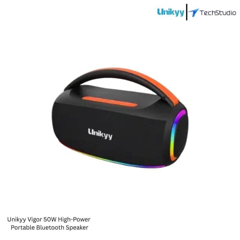 Unikyy Vigor 50W High-Power Bluetooth Speaker Price in BD | 100W TWS - Black