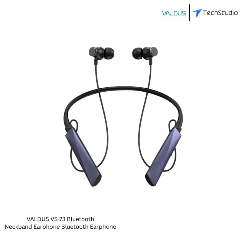 Valdus VS-73 Neckband Price in Bangladesh | 55Hrs Battery & Vibration - Dark Blue